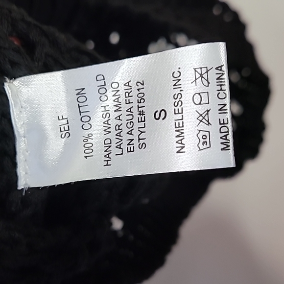Black fishnet knit sweater, Nameless. - Picture 4 of 4